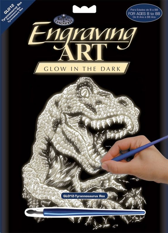 Engraving Art Glow Tyrannosaurus Rex