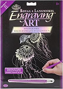 Engraving Art Holographic Jellyfish