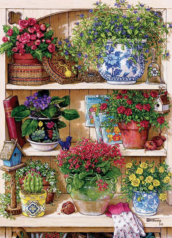 Cobble Hill Puzzles 500pc Flower Cupboard
