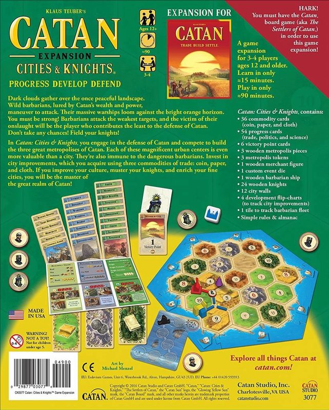 Catan Studios Catan Game Expansion: Cities and Knights