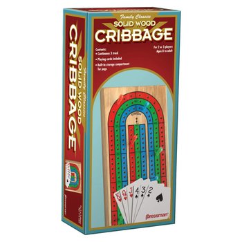 Cribbage Game with Cards Solid Wood