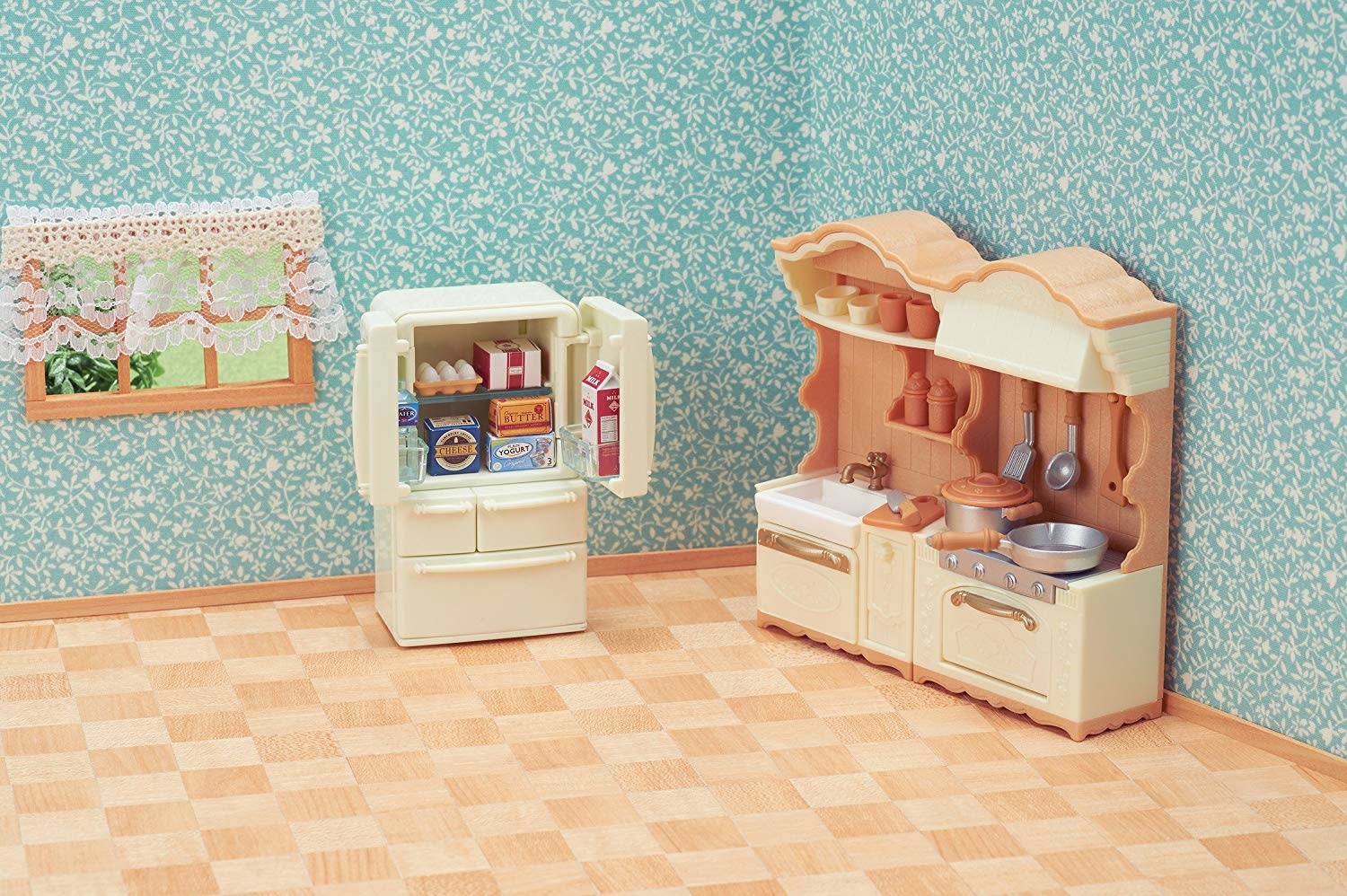 Calico Critters Room Kitchen Play Set