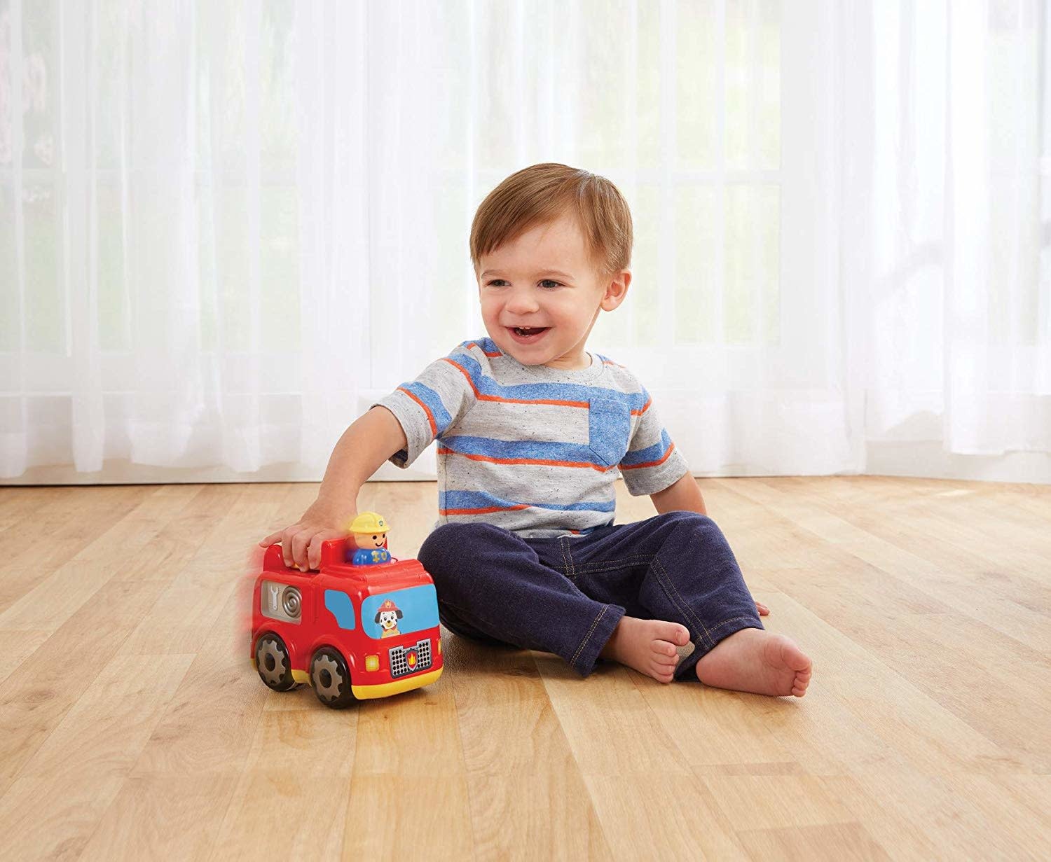 Kidoozie Press 'n Zoom Fire Engine