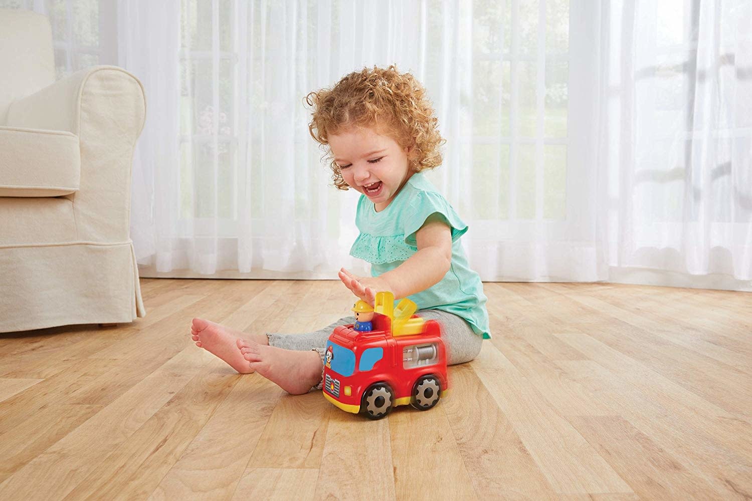 Kidoozie Press 'n Zoom Fire Engine