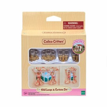 Calico Critters Calico Critters Room Wall Lamps & Curtains Set