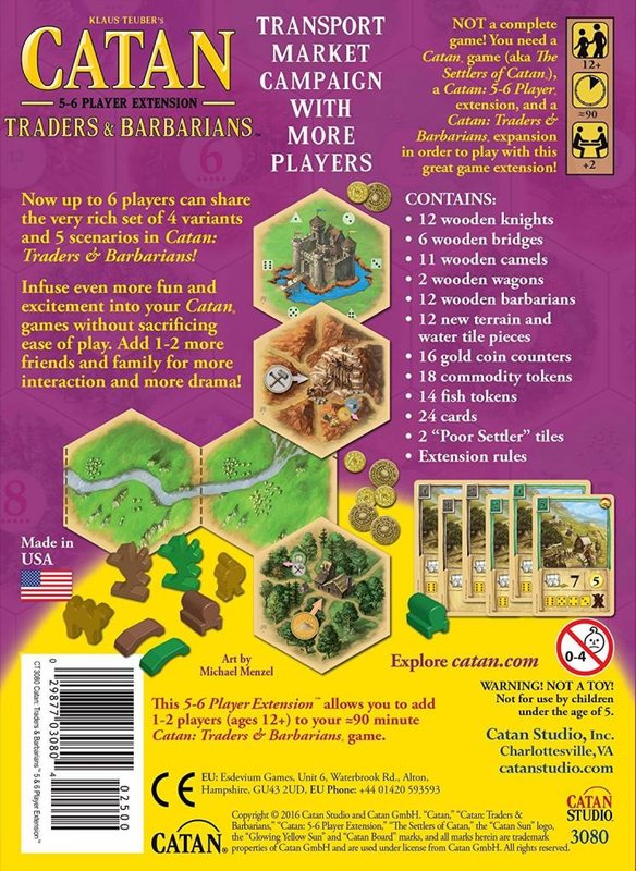 Catan Studios Catan Game 5-6 Player Extension: Traders and Barbarians