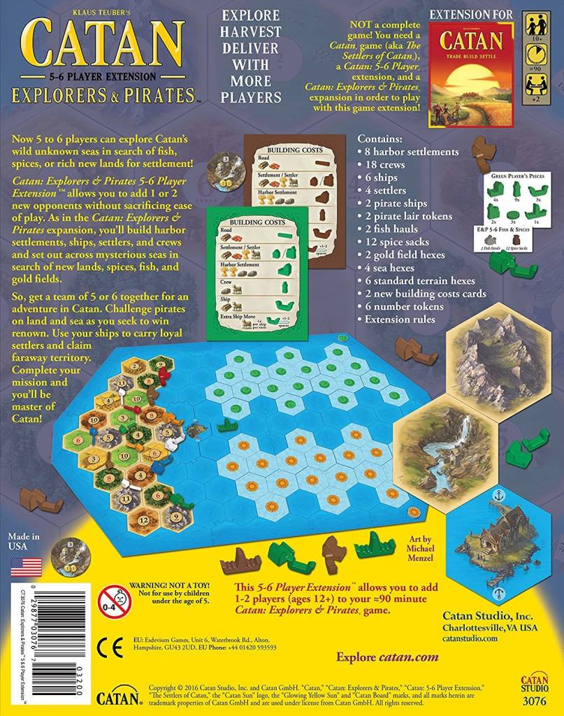 Catan Studios Catan Game 5-6 Player Extension: Pirates & Explorers