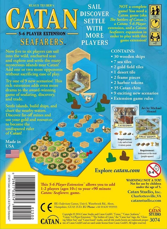 Catan Studios Catan Game 5-6 Player Extension: Seafarers