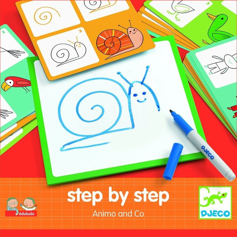 DJeco Djeco Drawing Step by Step Animals