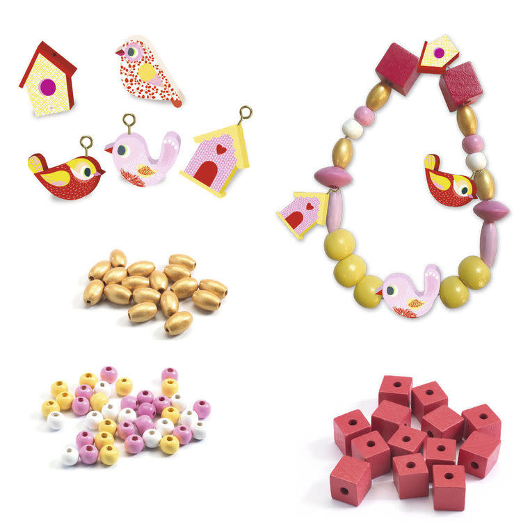 DJeco Djeco Wooden Beads Birds