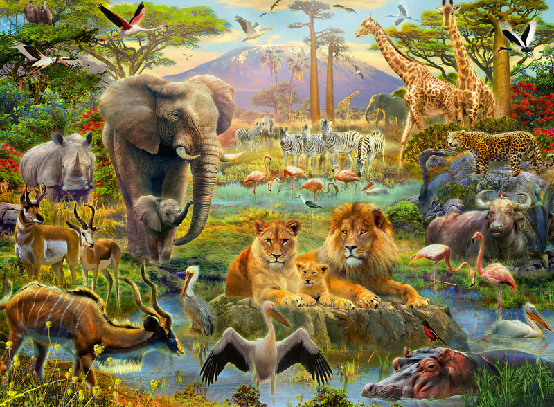 Ravensburger Ravensburger Puzzle 200pc Animals of the Savanna