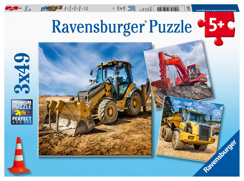 Ravensburger Ravensburger Puzzle 3x49pc Digger At Work