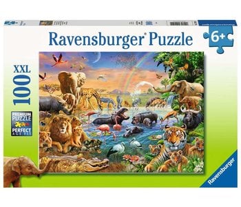 Ravensburger Puzzle 100pc Savannah Jungle Waterhole