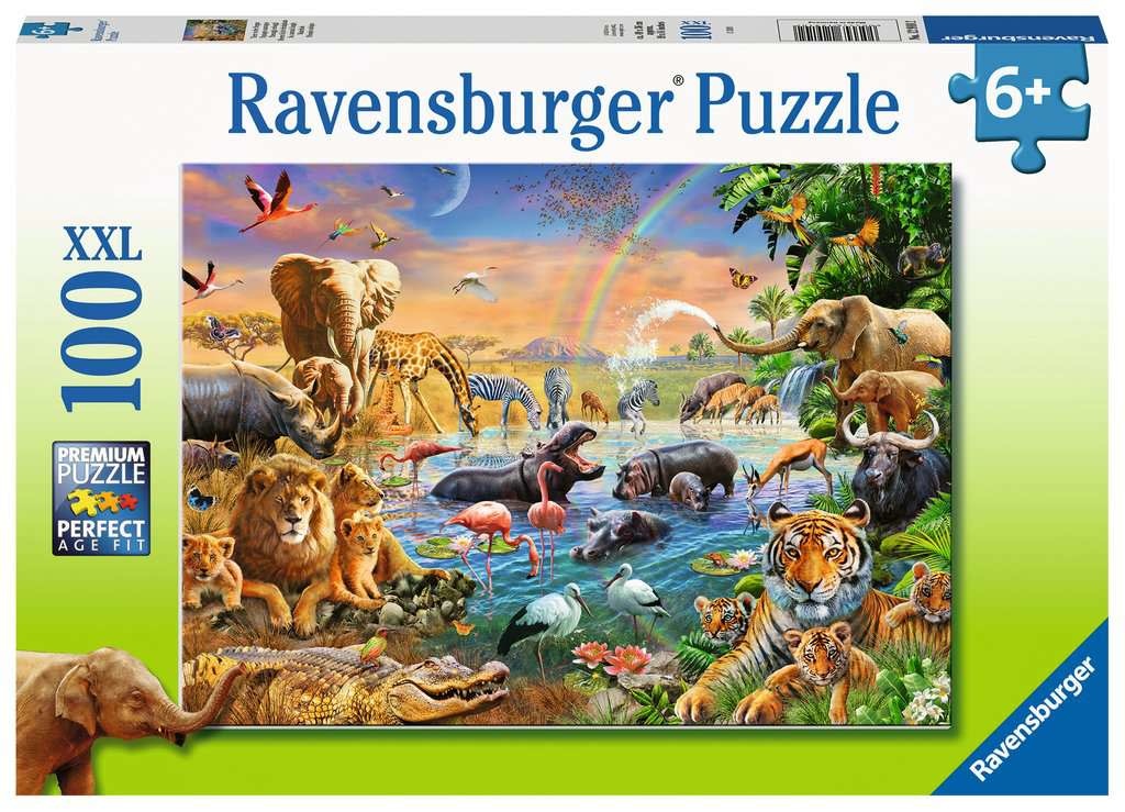 Ravensburger Ravensburger Puzzle 100pc Savannah Jungle Waterhole