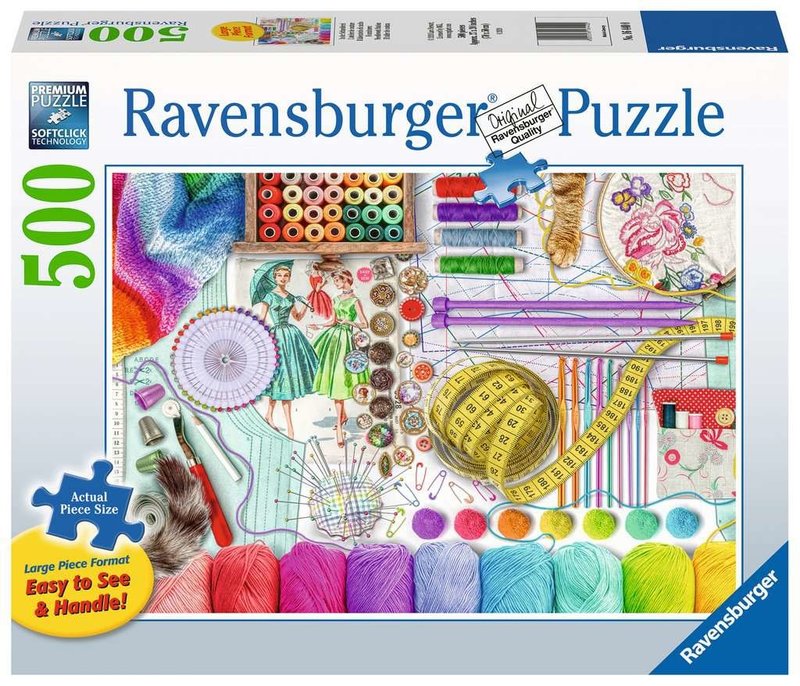 Ravensburger Ravensburger Puzzle 500pc Large Format Needlework Station