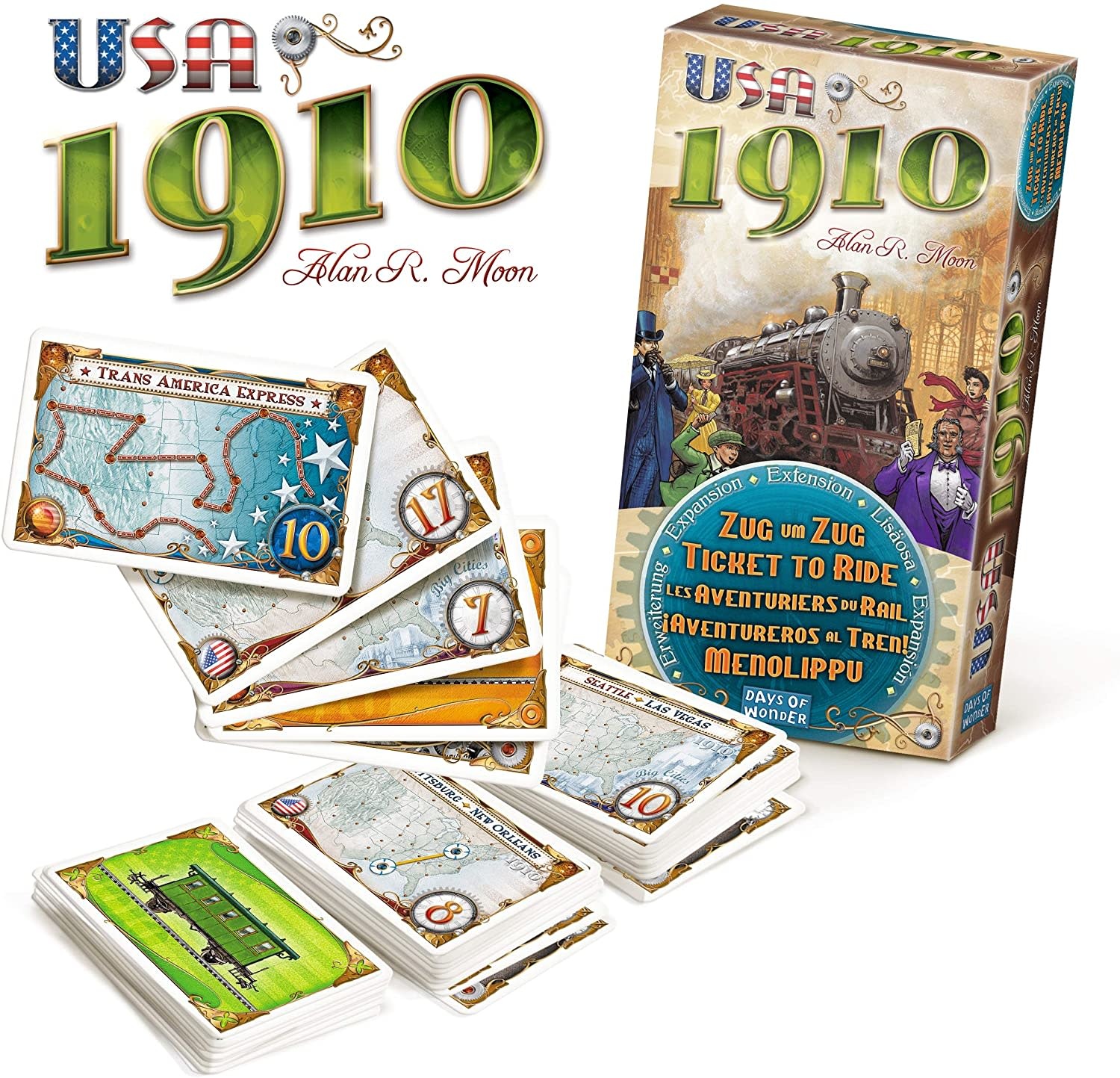 Days of Wonder Ticket to Ride Game Expansion: 1910 USA