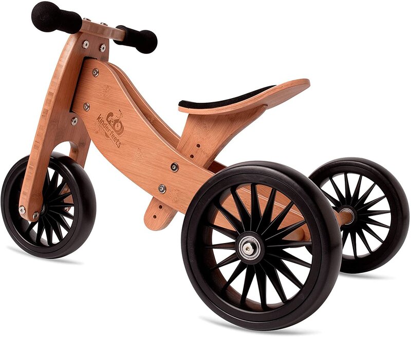 Kinderfeets Kinderfeets Tiny Tots Plus Convertible Balance Bike Bamboo