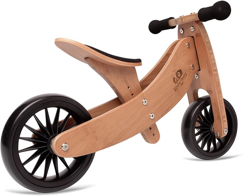 Kinderfeets Kinderfeets Tiny Tots Plus Convertible Balance Bike Bamboo