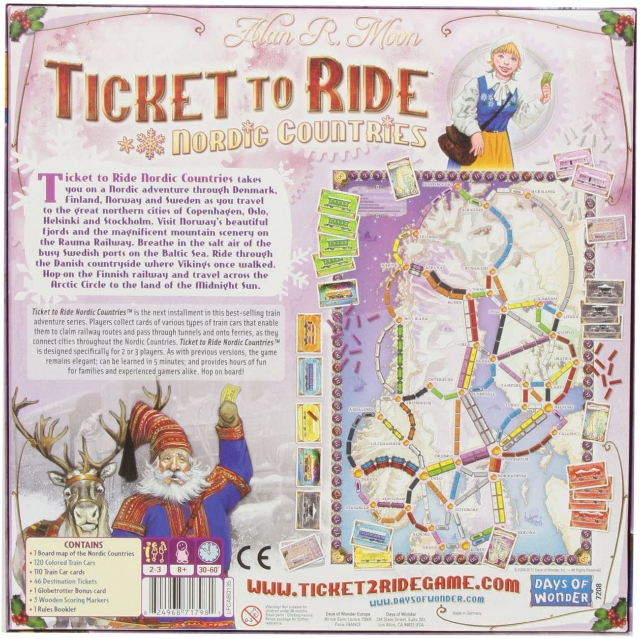 Days of Wonder Ticket to Ride Game Nordic Countries