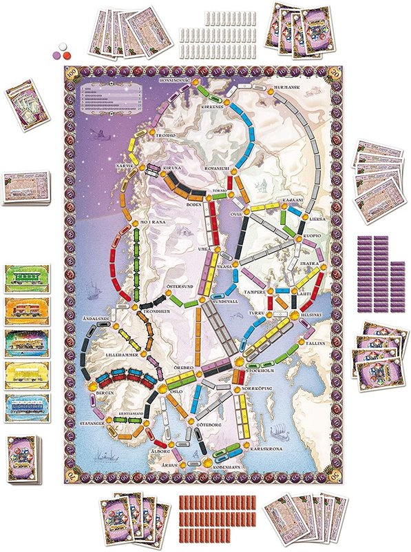 Days of Wonder Ticket to Ride Game Nordic Countries