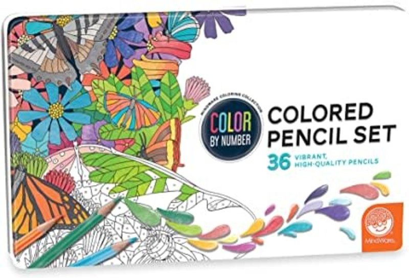 Mindware Colored Pencils Color by Number Tin