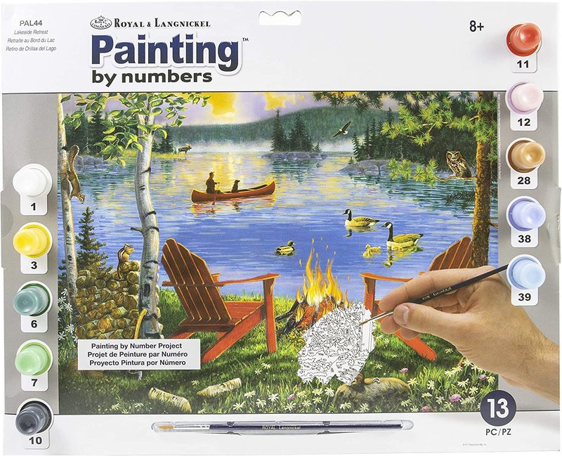 Paint by Numbers Large Lakeside Retreat