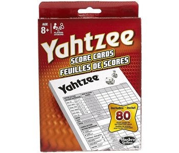 Hasbro Game Yahtzee Score Cards
