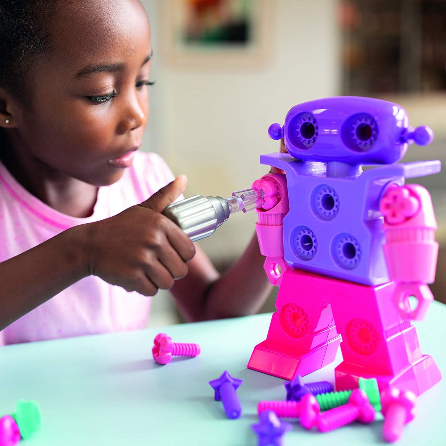 Learning Resources EI  Design & Drill Sparkle Bot Pink