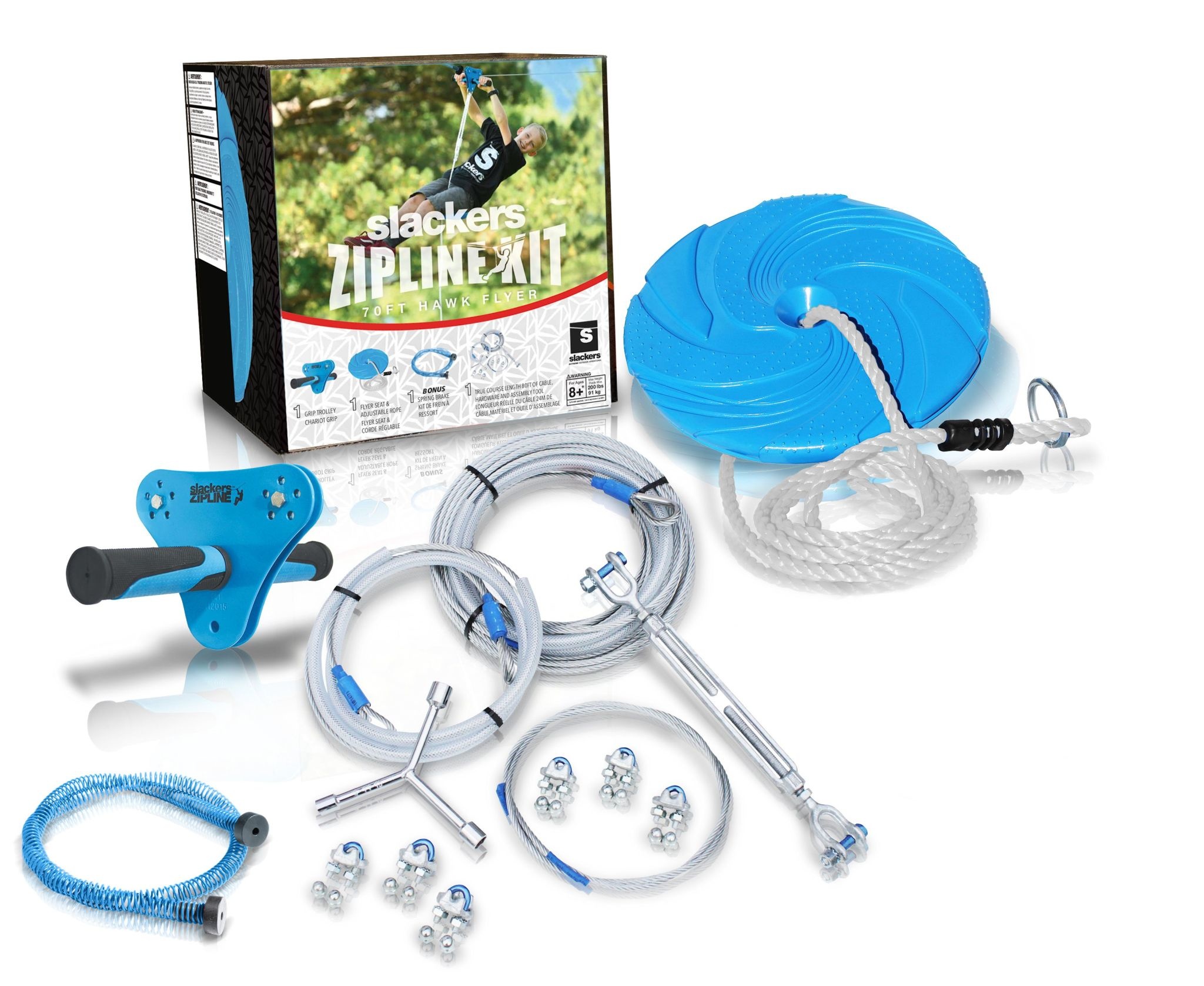 New arrival: Slackers Hawk Zipline 70' with Seat and Spring Break