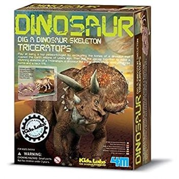 4M KidzLab Dig A Dinosaur Skeleton: Triceratops