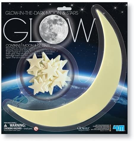 4M 4M Glow Adhesive Moon & Stars