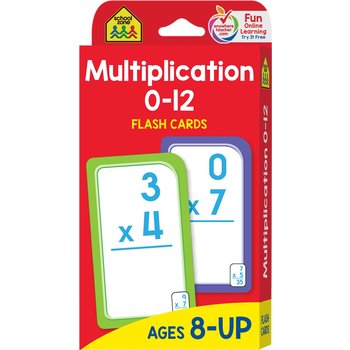 School Zone Flash Cards Multiplication 0-12