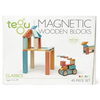 Tegu Tegu Magnetic Wooden Block 42PC Sunset