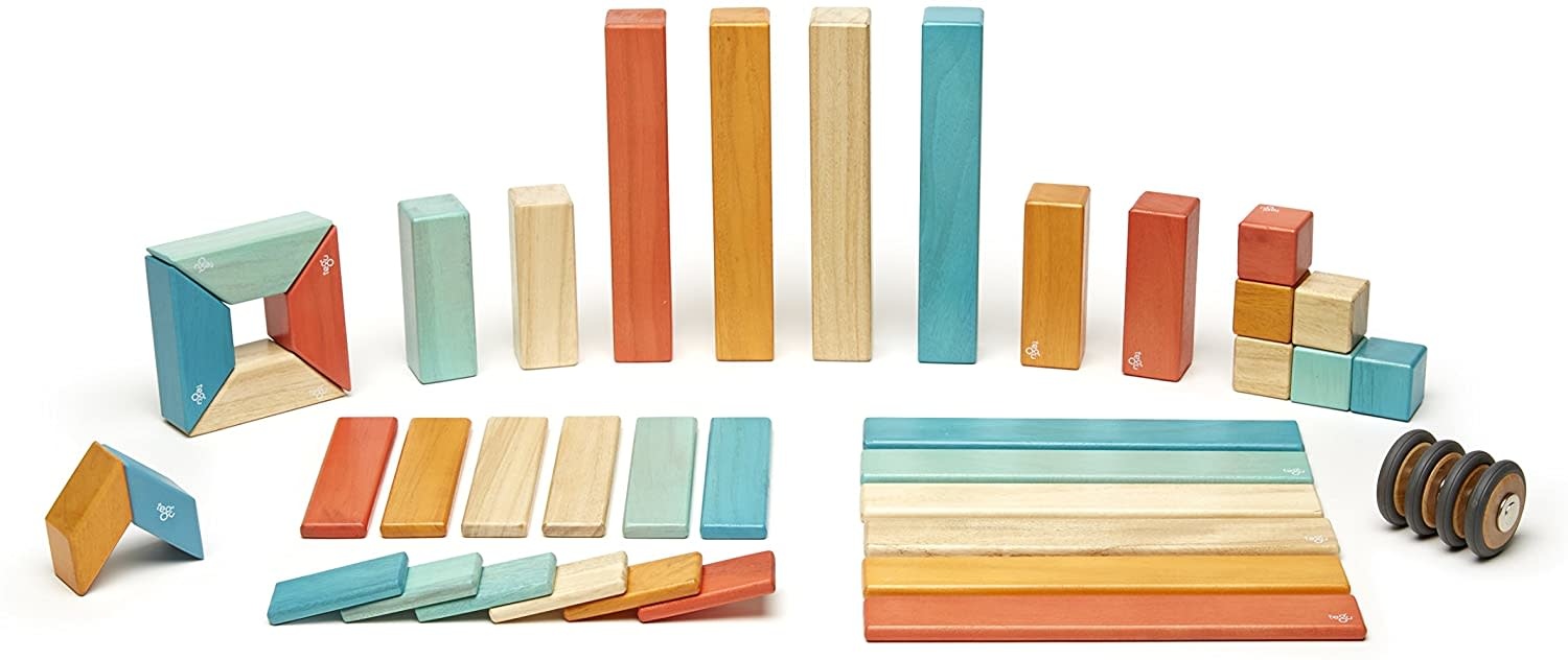 Tegu Tegu Magnetic Wooden Block 42PC Sunset