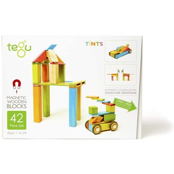 Tegu Tegu Magnetic Wooden Block 42PC Tints