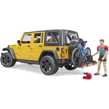 Bruder Bruder Jeep Wrangler with Cyclist & Rider