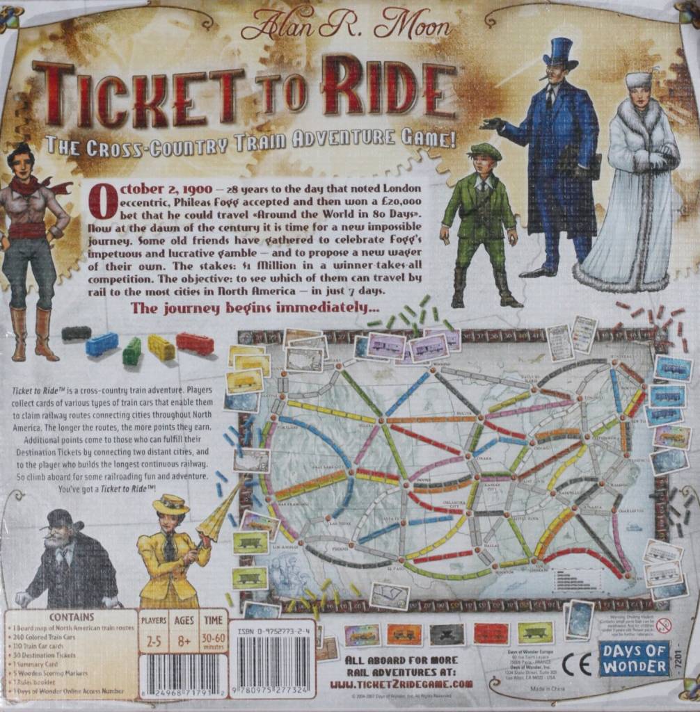 Days of Wonder Ticket to Ride Game