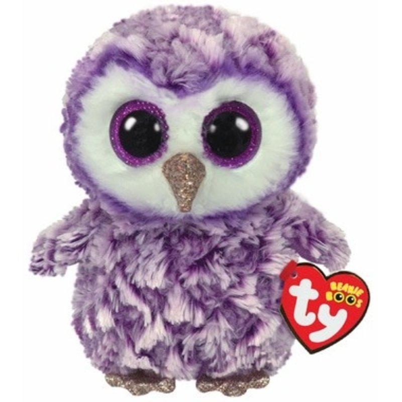 Ty Ty Beanie Boo Regular Moonlight Owl Purple