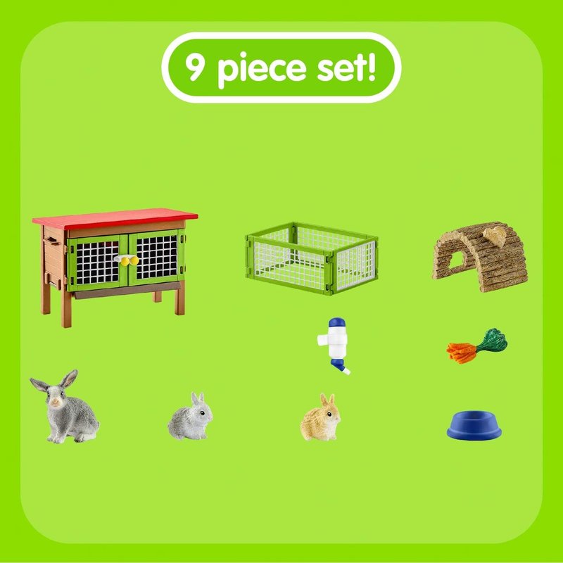 Schleich Schleich Farm World Rabbit Hutch with Animals