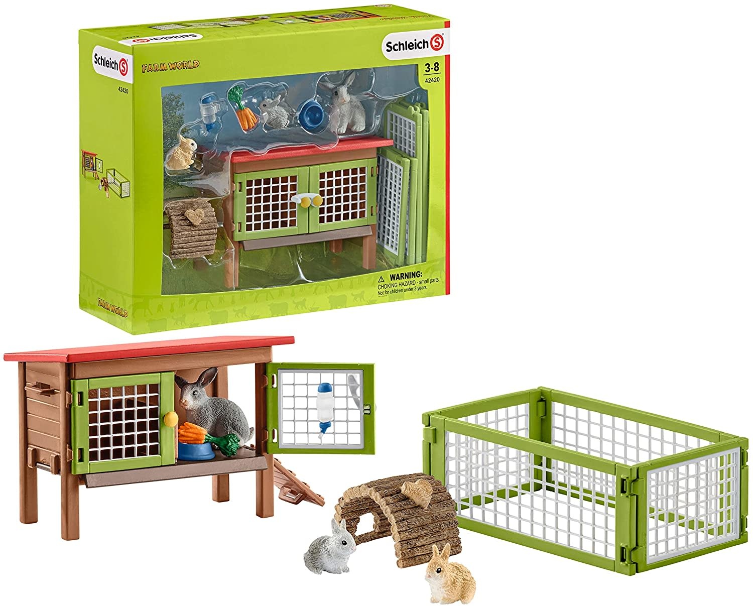 Schleich Schleich Farm World Rabbit Hutch with Animals