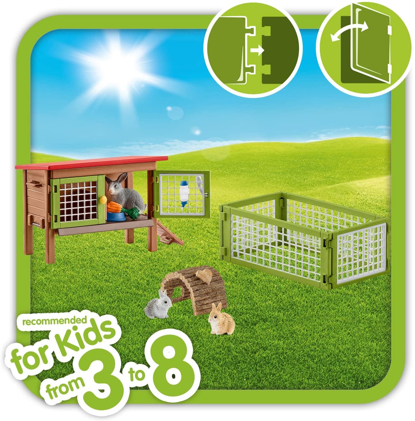 Schleich Schleich Farm World Rabbit Hutch with Animals