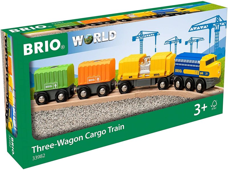 Brio Brio World Train Three-Wagon Cargo Train