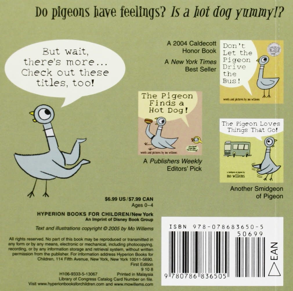 The Pigeon Has Feelings Too