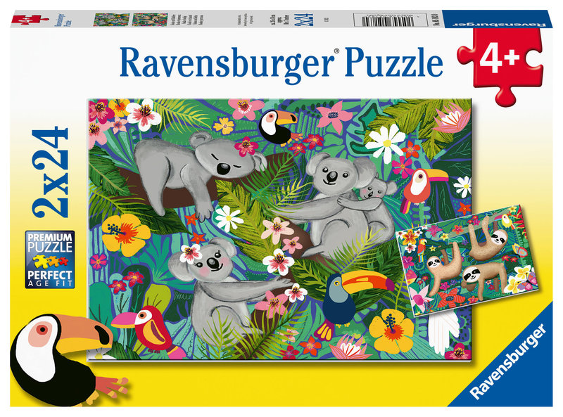 Ravensburger Ravensburger Puzzle 2x24pc Koalas and Sloths