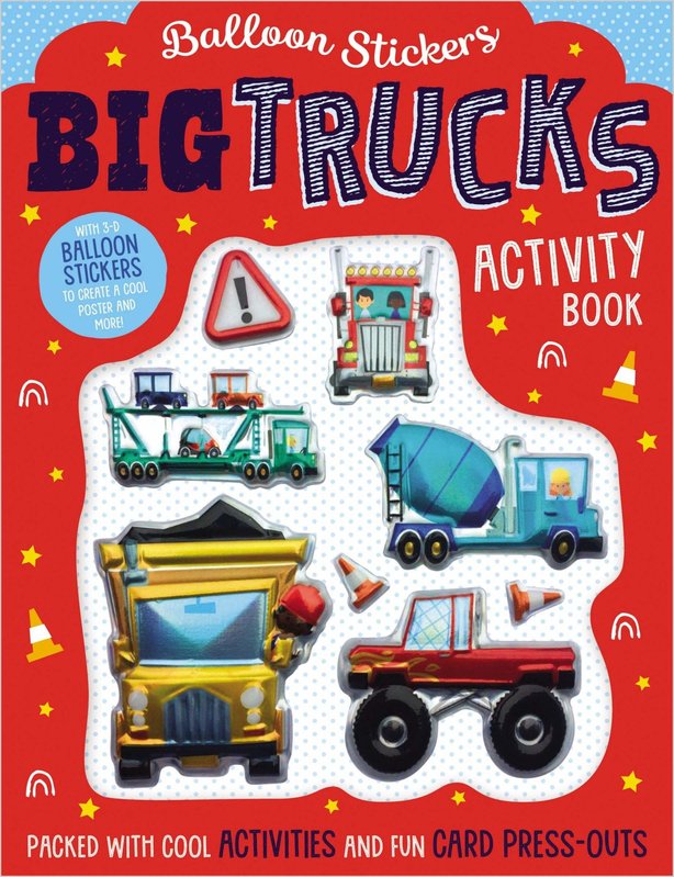 Make Believe Ideas Big Trucks Balloon Sticker and Activity Book