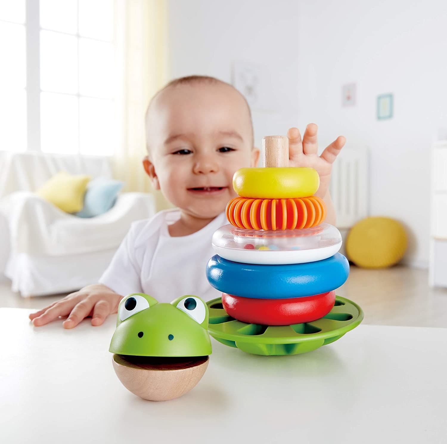 Hape Toys Hape Toddler Mr. Frog Stacking Rings