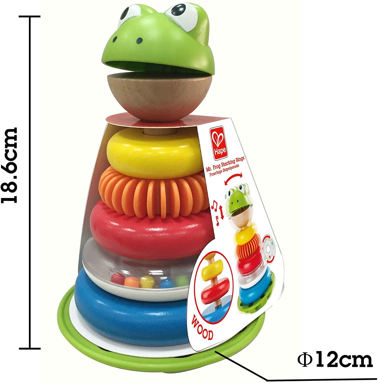 Hape Toys Hape Toddler Mr. Frog Stacking Rings