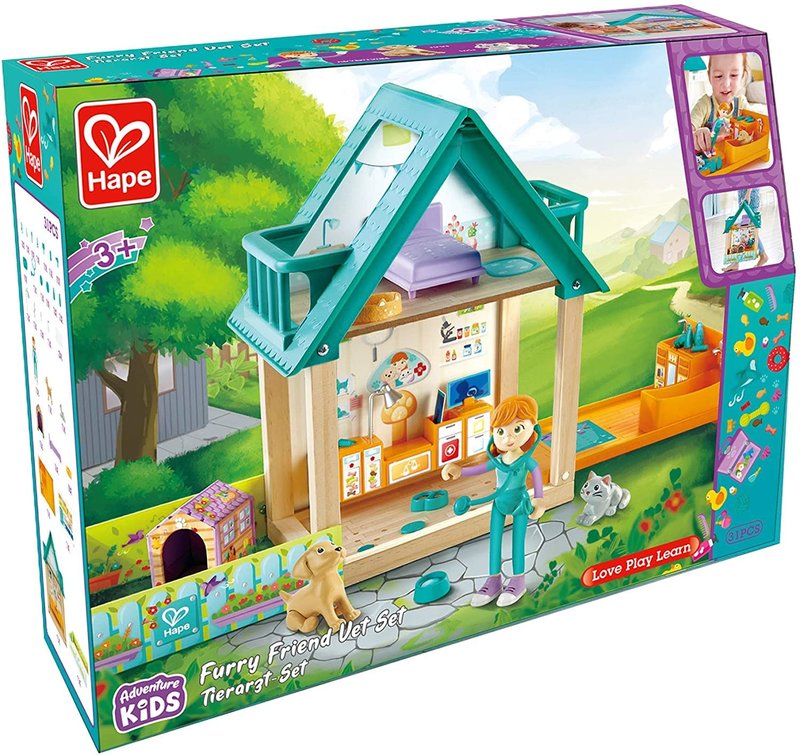 Hape Toys Hape Doll House Furry Friend Vet Set