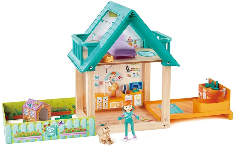 Hape Toys Hape Doll House Furry Friend Vet Set