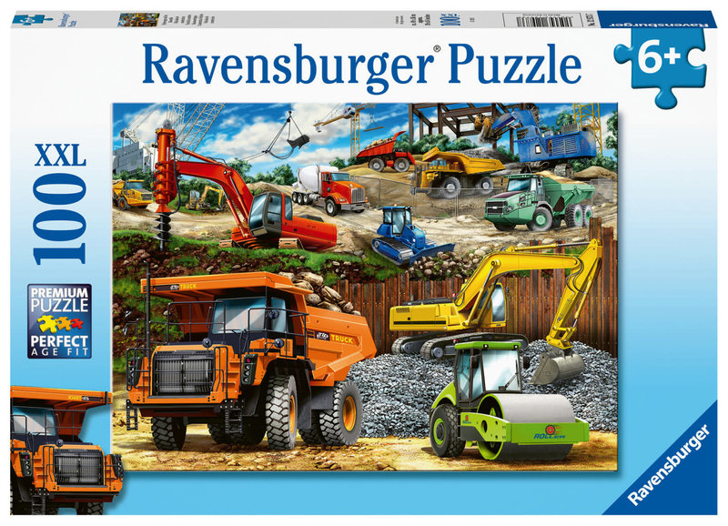 Ravensburger Ravensburger Puzzle 100pc Construction Vehicles